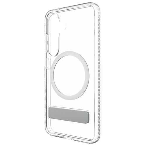 Étui rigide ajusté Crystal Palace Snap de ZAGG avec MagSafe et béquille pour Galaxy S25 - Transparent