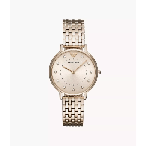 EMPORIO ARMANI  Women's Two-Hand Steel Watch In Pink
