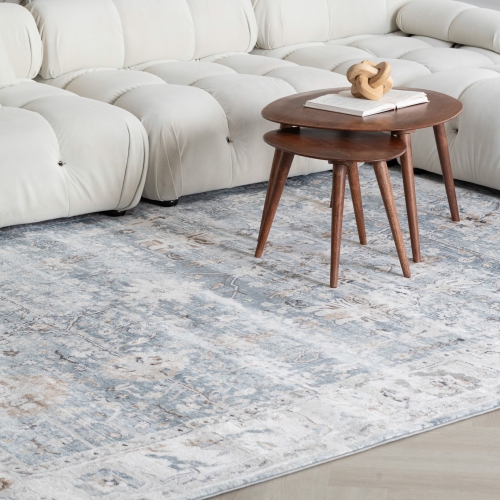 Rug Branch Atlas Distressed Scandinavian Indoor Area Rug, Blue