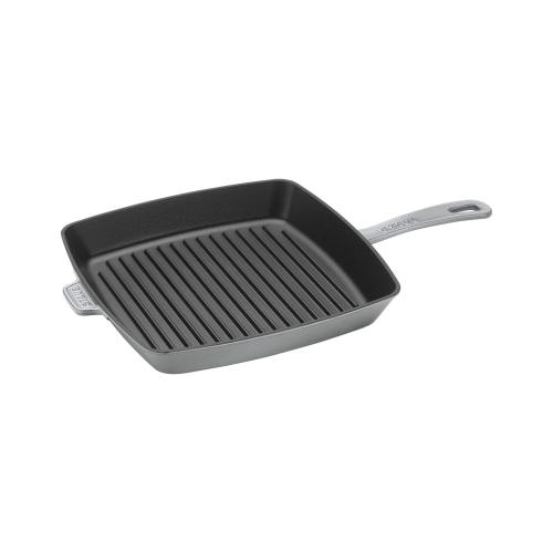 STAUB Grill Pans 30 cm Cast Iron Square American Grill, Graphite-Grey