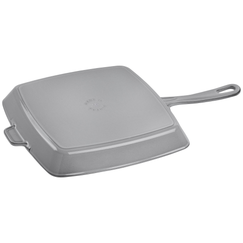 STAUB Grill Pans 30 cm Cast Iron Square American Grill, Graphite-Grey