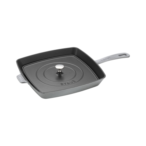 STAUB Grill Pans 30 cm Cast Iron Square American Grill, Graphite-Grey