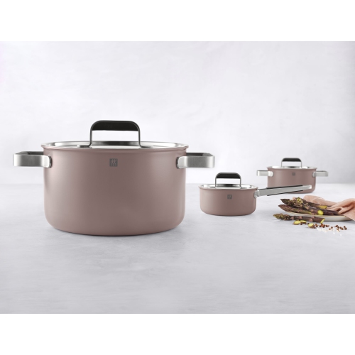 ZWILLING Pure Cookware Set, 6 Piece 18/10 Stainless Steel, Rose