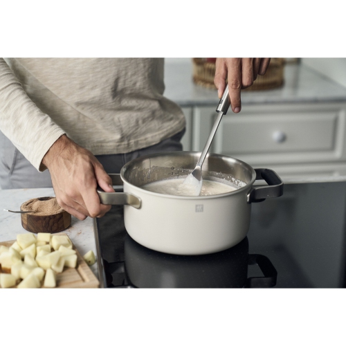 ZWILLING Pure Cookware Set, 6 Piece 18/10 Stainless Steel, Ivory-White