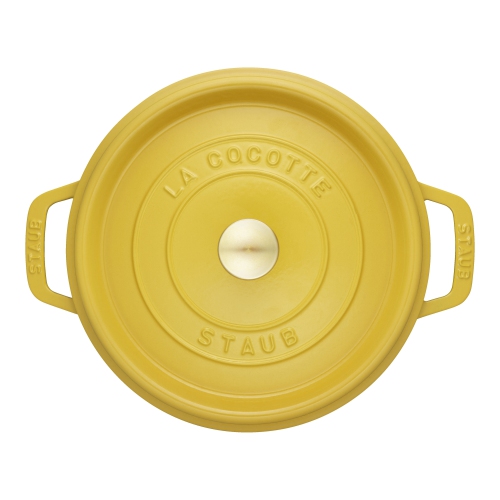 Staub La Cocotte 3.7 L Cast Iron Round Cocotte, Citron
