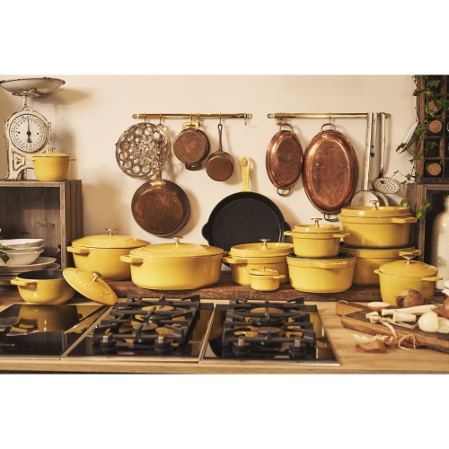 Staub La Cocotte 3.7 L Cast Iron Round Cocotte, Citron