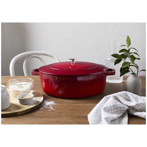 Staub – Faitout ovale large en fonte La Cocotte 6 L, cerise