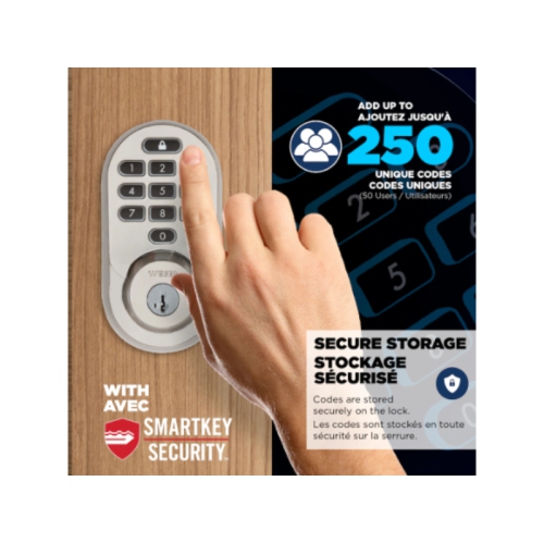Weiser Halo Touchpad Wi-Fi Smart Lock Keyless Entry Deadbolt - Satin Nickel
