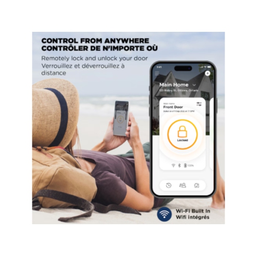 Weiser Halo Touchpad Wi-Fi Smart Lock Keyless Entry Deadbolt - Satin Nickel