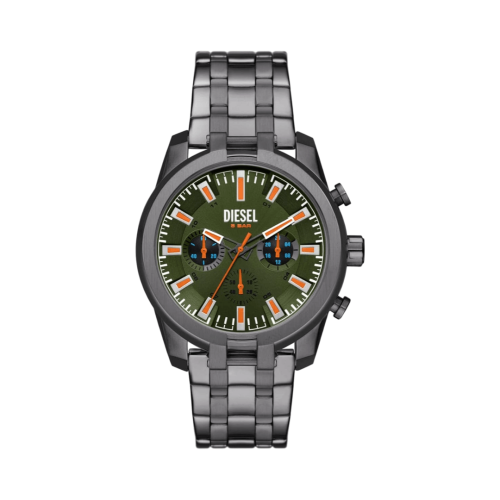 Diesel Split Gunmetal Stainless Steel Watch