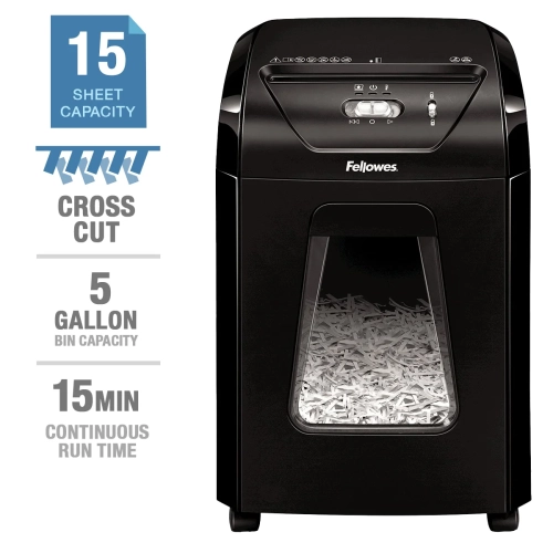 Image 1 of 6.. Fellowes Powershred 1500C Cross-cut Shredder