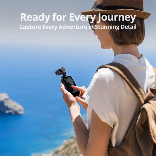 Open Box - Nimble 1 Content Creator Pocket Camera with Gimbal, 3.5" Screen with 64gb SD Card, 3-Axis EIS, 5K 30FPS, 4K 60FPS, AI Face Tracking, IR