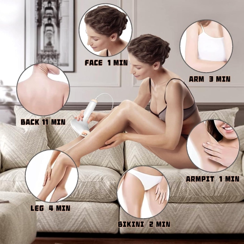 Appareil d'épilation pour cheveux et glace PIEEF pour femmes et hommes, épilateur pour cheveux à la maison