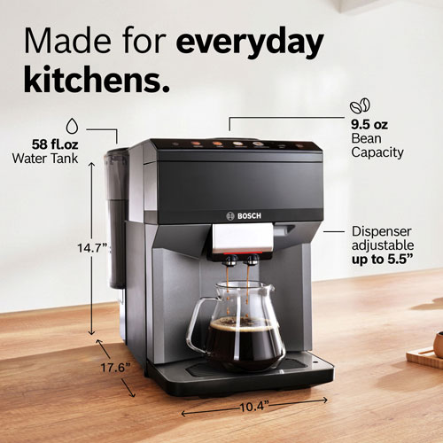 Bosch VeroCafe 500 Series Automatic Espresso Machine with Milk Frother - Black