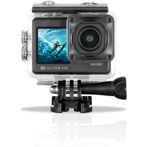 Minolta MNX5K1 5K Ultra HD, 24 MP Action Camera Kit, Waterproof Case- Bundle Kit