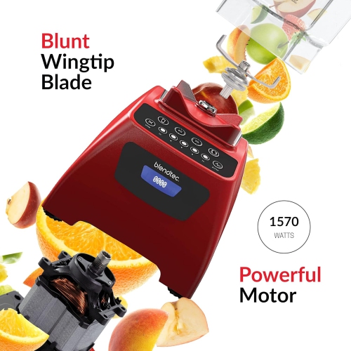 Blendtec Classic 575 Blender, 90 oz WildSide+,- Poppy Red -Open Box