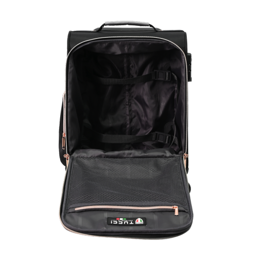 TUCCI ITALY ABITO 16 INCH CARRY-ON LUGGAGE-BLACK