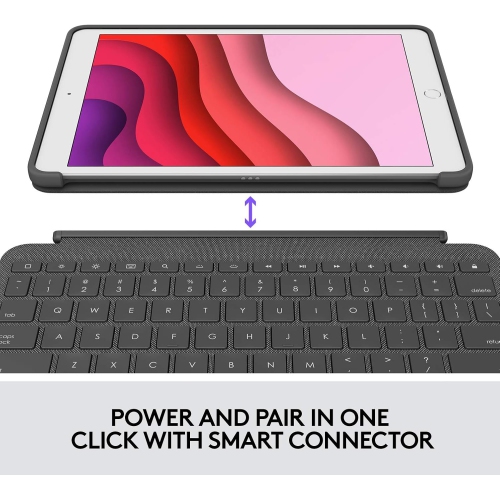 Logitech Combo Touch for iPad Keyboard case with trackpad, wireless keyboard, and Smart Connector technology - Graphite