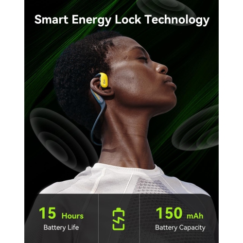 Oladance OWS Sports Open-Ear Headphone, 15 Hours Open Wearable Stereo Bluetooth Earphones IPX8 Waterproof for Running Cycling Workout Gym, Bluetooth
