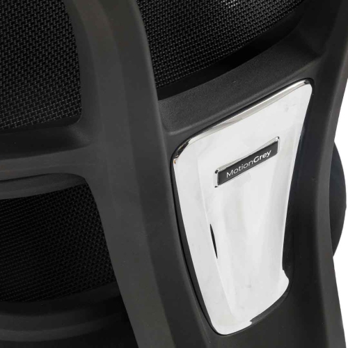 Fauteuil de bureau ergonomique MotionGrey Mellow – Dossier en filet confortable avec accoudoirs réglables – Chaises d'ordinateur parfaites pour le