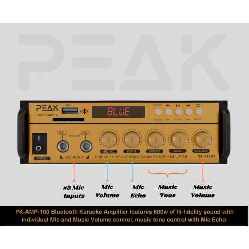 Système de karaoké PRESTIGE PRO+ STIGE I DE PEAK Karaoke – 600&nbsp;W