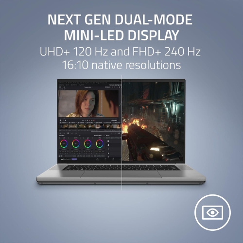 Razer Blade 16 Gaming Laptop: NVIDIA GeForce RTX 4080-13th Gen Intel 24-Core i9 HX CPU - Dual Mode Mini LED (UHD+ 120Hz & FHD+ 240Hz - 32GB RAM -Open
