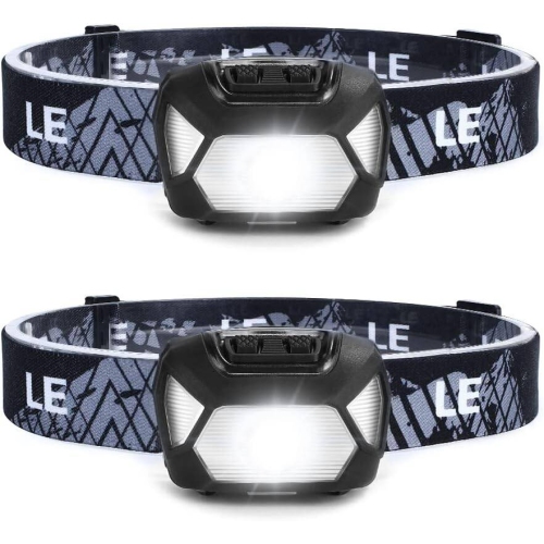 Petginhome Headlamp 2-Pack, 1300 Lux Ultra-Light Bright LED Headlights with White Red Light, 6 Modes Waterproof Head Flashlight for Camping Running