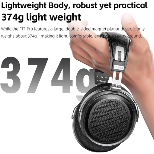 Écouteurs Hi-Fi magnétiques avec fil à dos ouvert planaire FT1 Pro de FiiO avec nettoyant pour gadgets en prime