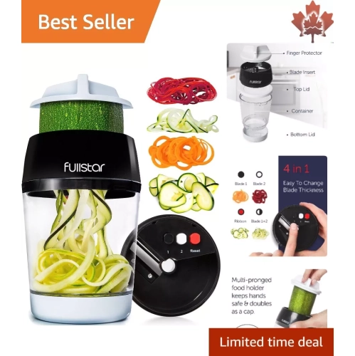Ultimate 4-in-1 Vegetable Spiralizer – Effortless Zoodle & Veggie Cutting for Healthy Meals!