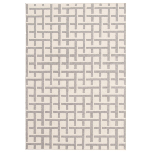 ALFRESCO DECOR  Villa Polypropylene Rug 3'11" X 5'7" In Grey