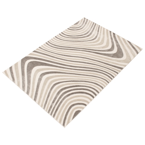 Zuma Taupe Polypropylene Rug 4'7" x 6'7"
