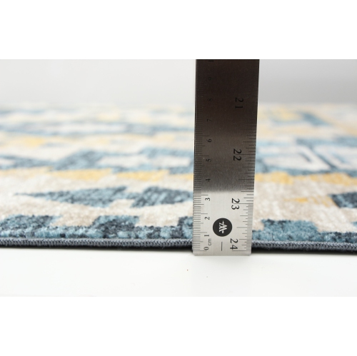 Aqua Gypsy Ivory Polyester Rug 3'0" x 5'0"