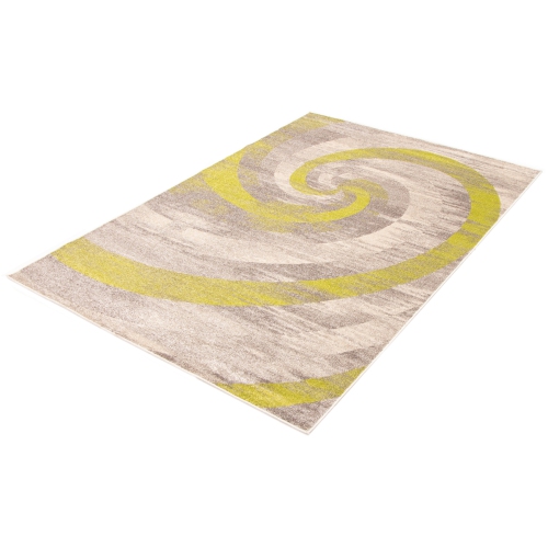 Cora Ivory/Gold Polypropylene Rug 5'3" x 7'3"