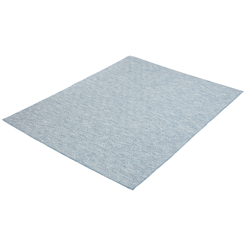 Veranda Diamond Blue Polypropylene Rug 6'7" x 9'6"