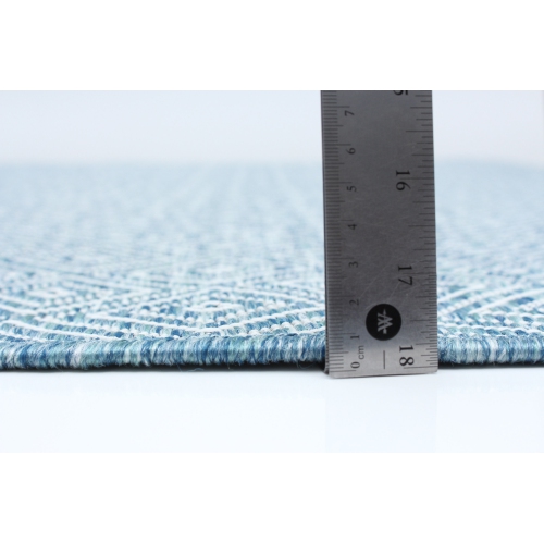 Veranda Diamond Blue Polypropylene Rug 6'7" x 9'6"