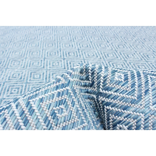 Veranda Diamond Blue Polypropylene Rug 6'7" x 9'6"