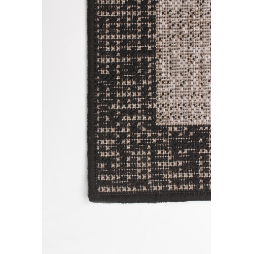 Sisal Classic Silver/Black Polypropylene Rug 5'3" x 7'7"