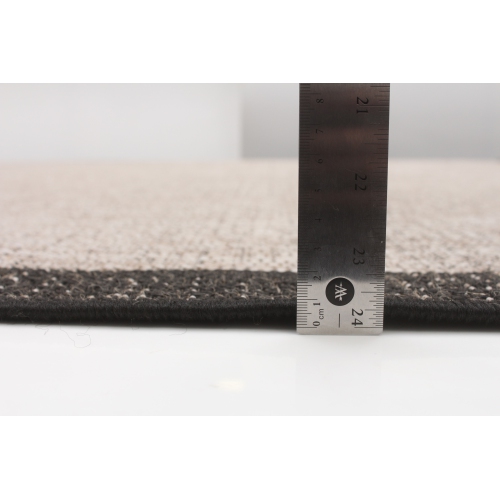 Sisal Classic Silver/Black Polypropylene Rug 5'3" x 7'7"