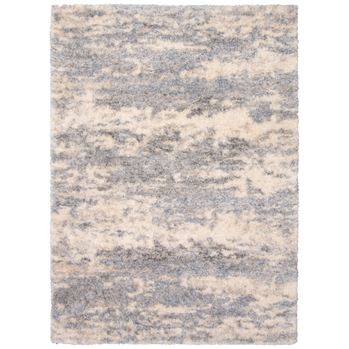 Larissa Cream/Light Blue Polypropylene Rug 3'11" x 5'7"
