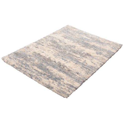 Larissa Cream/Light Blue Polypropylene Rug 3'11" x 5'7"