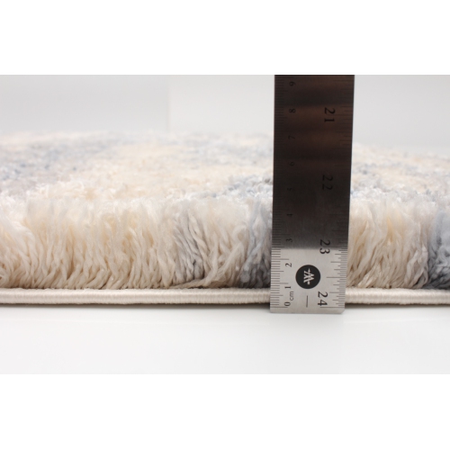 Larissa Cream/Light Blue Polypropylene Rug 3'11" x 5'7"