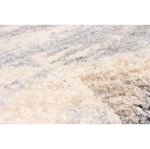 Larissa Cream/Light Blue Polypropylene Rug 3'11" x 5'7"