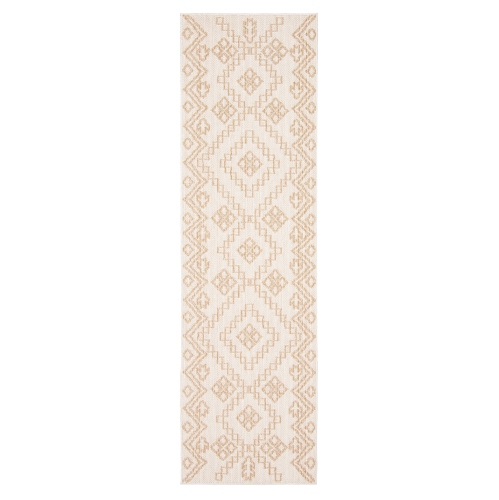 Caral Taupe Polypropylene Rug 2'6" x 12'0"