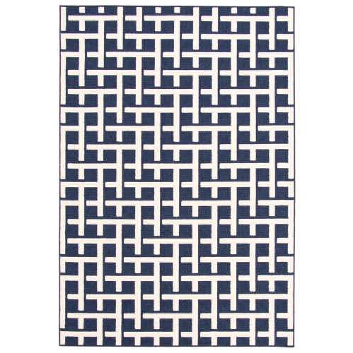 ALFRESCO DECOR  Villa Polypropylene Rug 3'11" X 5'7" In Grey