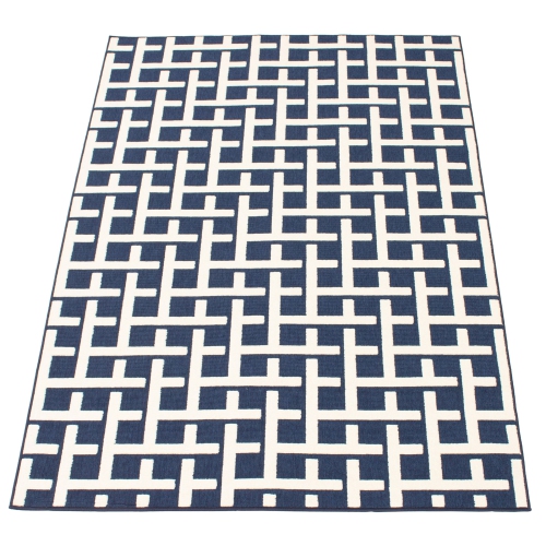 Villa Grey Polypropylene Rug 3'11" x 5'7"