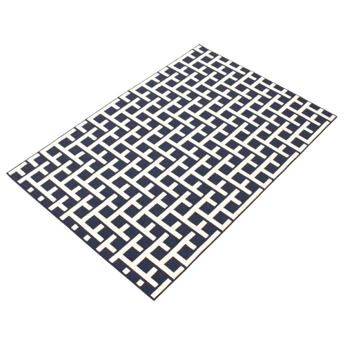 Villa Grey Polypropylene Rug 3'11" x 5'7"