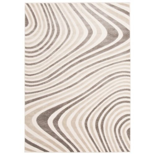 Zuma Taupe Polypropylene Rug 4'7" x 6'7"