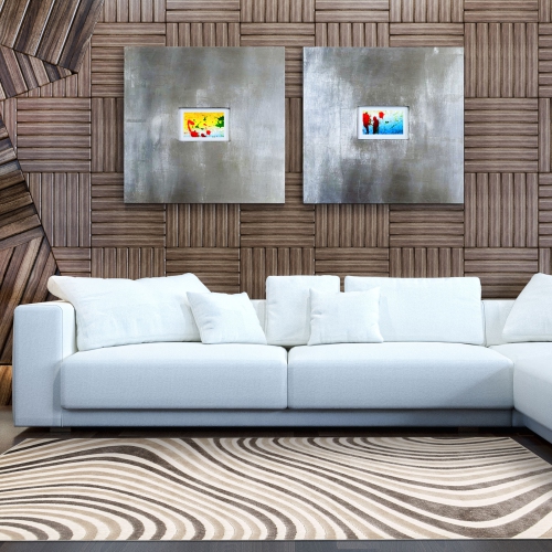 Zuma Taupe Polypropylene Rug 4'7" x 6'7"