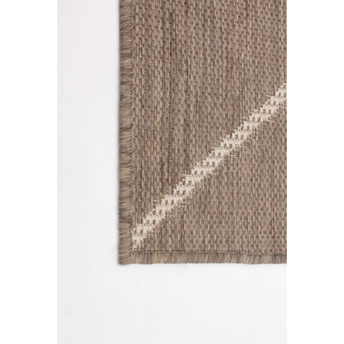 Sisal Abstract Taupe-Champagne Polypropylene Rug 5'3" x 7'7"