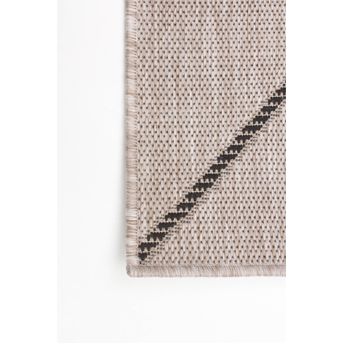 Sisal Abstract Silver-Black Polypropylene Rug 7'10" x 10'2"